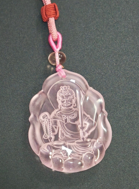 财神老舅 古法琉璃荷花八大守护神吊坠项链千手观音本命佛挂件