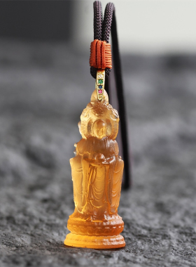 财神老舅 古法琉璃三面地藏吊坠随身护身结缘品挂件项链饰品礼物