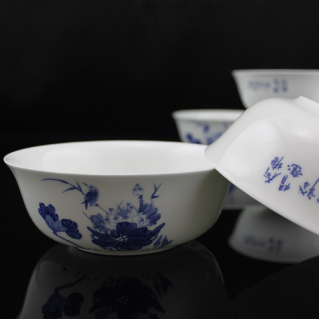 Underglaze color tableware noodle bowl Tao porcelain edge porcelain Jingdezhen