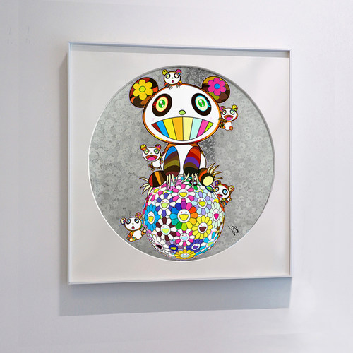 AOCA 版画村上隆熊猫装饰画动漫卡通日式艺术画 工作室儿童房挂画 - 图1