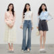 ເສື້ອຢືດ chiffon ສີບົວ Qiushui Yiren ຂອງແມ່ຍິງ