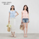 Qiushui Yiren Little Rose Pink Square Neck Chiffon Shirt ສໍາລັບແມ່ຍິງ