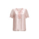 ເສື້ອ Chiffon ມີຂອບ pleated