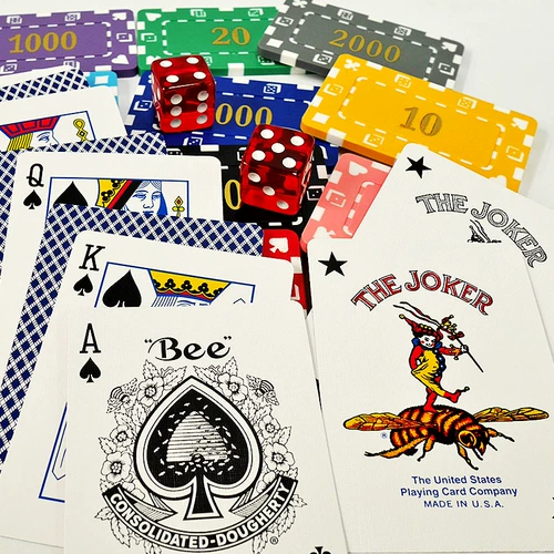 Карты Little Bee Poker Cards Соединенные Штаты Импортируемые черные ядра оптовой баккара в Техасе высококлассные конкурентные карты 92 карты 92