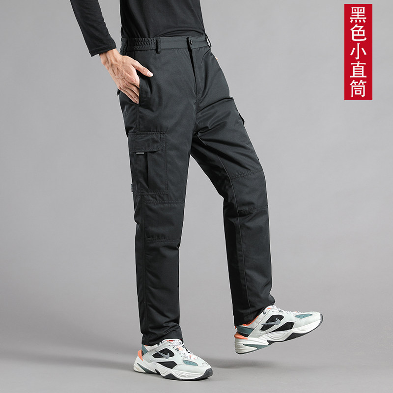 加厚工装羽绒裤男外穿拆卸内胆户外运动防寒鸭绒棉裤高腰宽松束脚,淘宝优惠券,粉丝福利购,淘宝优惠卷