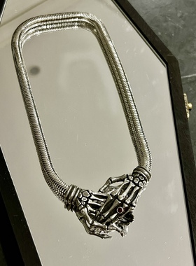 英国A牌暗黑哥特骷髅手项链