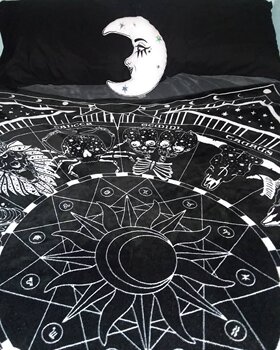 ຍີ່ຫໍ້ Trendy KILLSTAR Zodiac Gothic constellation rock punk dark subculture leisure blanket plush blanket