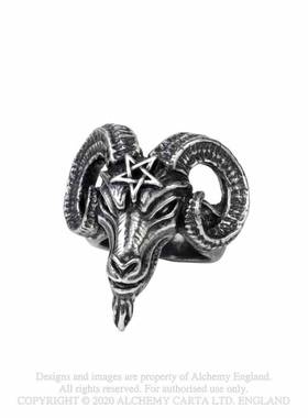 Alchemy巴风特五芒星哥特戒指
