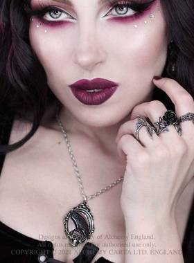 英国爱伦坡的反思哥特乌鸦项链