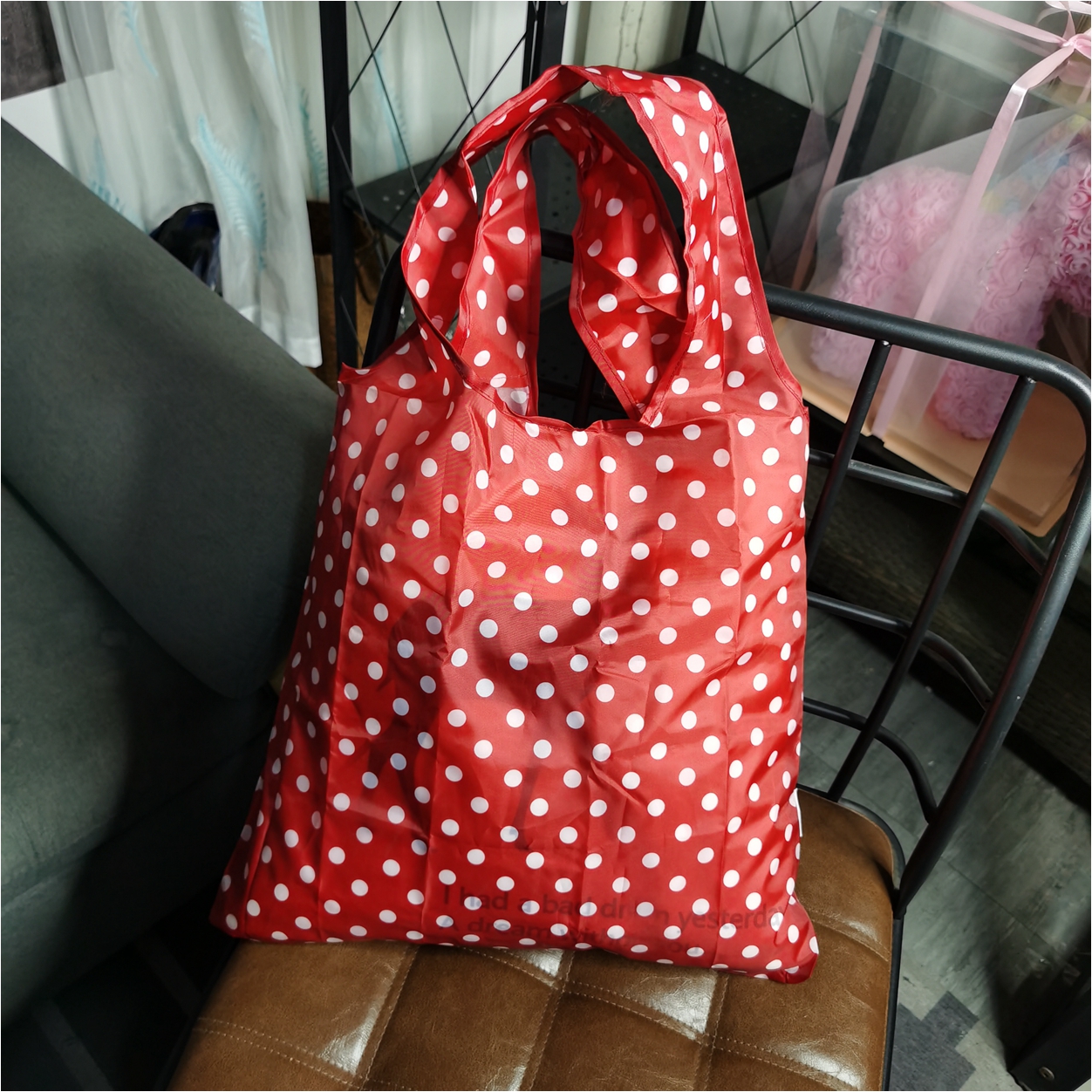 轻便可折叠超市买菜随身携带环保购物袋托特手提单肩袋N83 - 图2