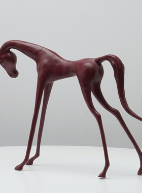 新中式现代红色马造型装饰摆件