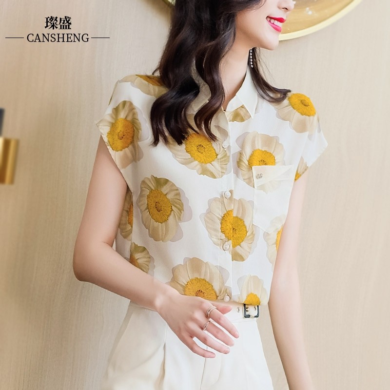 夏薄款小款雪纺法式别致漂亮衬衫 璨盛衬衫