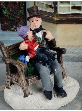 场景书房摆件外贸树脂装饰复古