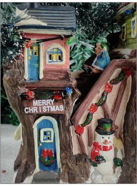 外贸出口欧洲小镇老式街景陶瓷