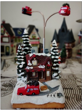 树脂彩灯音乐电动怀旧书房