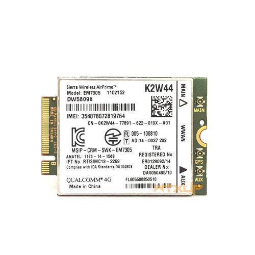 EM7305 DW5809E LTE NGFF接口3G 4G模块Dell版Venue11 Pro K2W44 - 图2