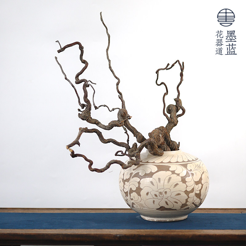 仿古白瓷手工刻花陶罐复古大号花瓶客厅仿宋插花装饰摆件,淘宝优惠券,粉丝福利购,淘宝优惠卷