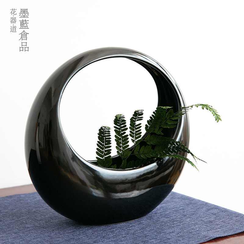 日本进口花器日式花道插花自由花生花立花池坊小原流插花器皿