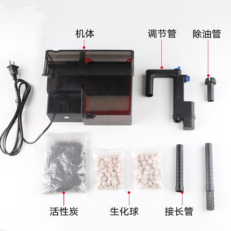 格池外置鱼缸过滤器三合一换水家用小型净水循环静音增氧-图3