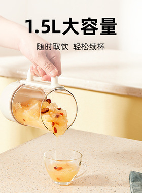 罗娅电热水壶高硼硅玻璃烧水花茶养生壶电热杯煮茶器电器礼品