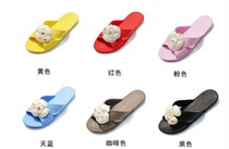 Special Price Korea Great Flower Slippers Mountain Tea Flower Slippers Big White Flowers Non-slip Super Light Slippers