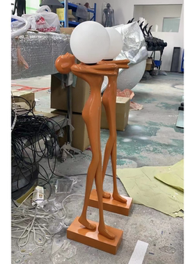 橱窗落地大摆件样板房酒店商场店铺走廊人形艺术灯软装美陈装饰品