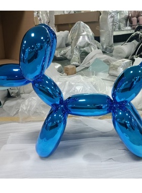 创意网红气球狗雕塑摆件现代软装饰品酒店售楼处落地装置艺术品