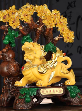 风水旺运摆件树脂工艺品客厅家居装饰品店铺公司乔迁开业生日礼品