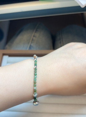 清新复古手工手链绿色春夏叠戴