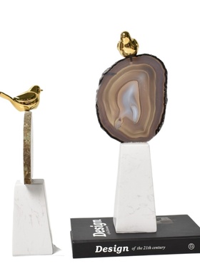 新中式风样板间玛瑙电视柜工艺品