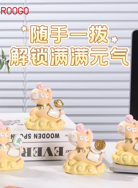 马上发财生肖马年谐音梗搞怪摆件