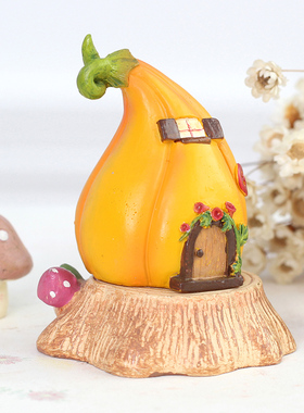 小蘑菇松果小摆件创意场景装饰品