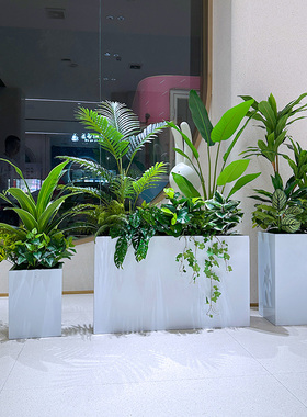 wo+仿真绿植树造景花箱绿植搭配