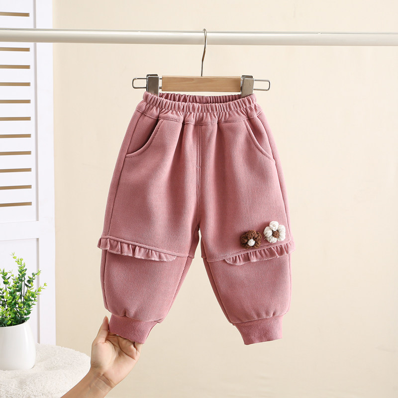 女童加绒裤子秋冬外穿小童一体绒洋气女宝宝卫裤保暖裤婴儿长裤潮,淘宝优惠券,粉丝福利购,淘宝优惠卷