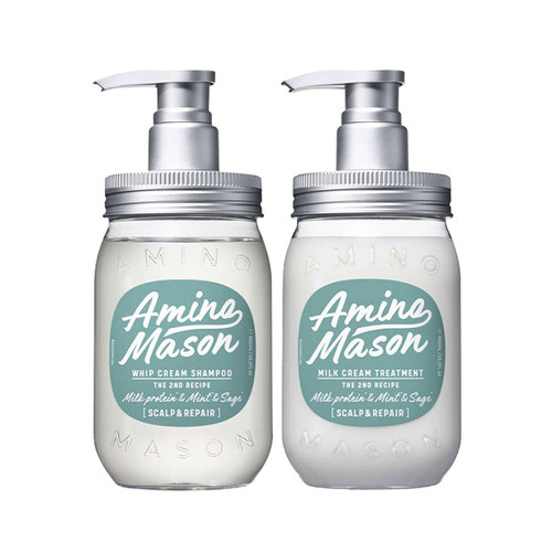 日本aminomason阿蜜浓梅森洗发水套装氨基酸无硅油樱花控油蓬松 - 图3