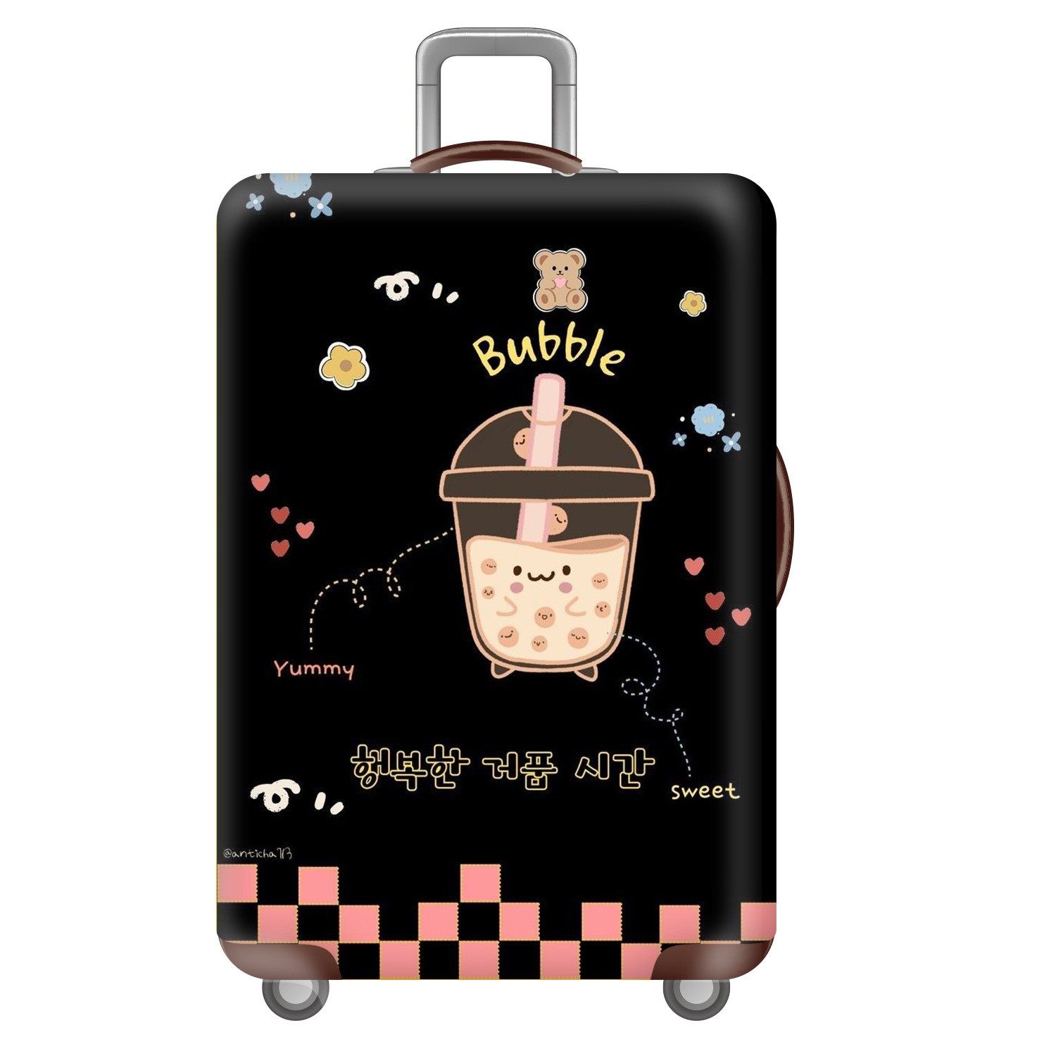 KT059撑伞蜡笔小新弹力箱套拉杆箱旅行旅游登机行李皮箱保护罩子,淘宝优惠券,粉丝福利购,淘宝优惠卷