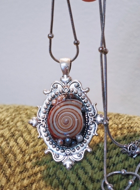 维多利亚哥特风草帽螺小众设计个性项链男女通用宫廷复古不锈钢链