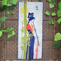 Batik decoration painting jade Man cloth painting Yunnan handmade vertical hanging painting Living room Tea Museum fresco Classical China Wind Background Painting