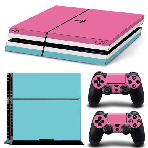包邮PS4贴纸PS4配件游戏机卡通贴木纹石头纹几何图形迷彩多款 - 图2