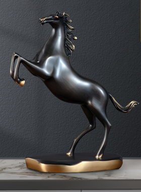 马到成功办公室铜马摆件轻奢客厅A轻奢高档装饰品搬家乔迁新居礼