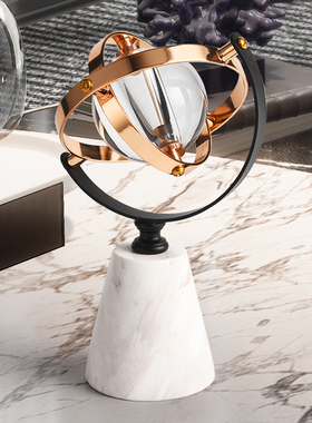 高档水晶地球仪家居艺术摆件创意客厅办公桌酒柜装饰乔迁新居礼品