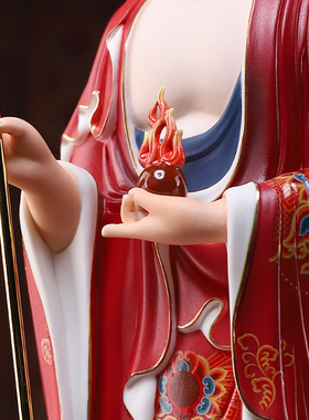 戴玉堂陶瓷摆件《地藏菩萨立像 红衣彩》地藏王菩萨佛像供奉家用