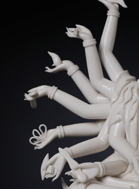 戴玉堂陶瓷摆件《千手观音》郑金星德化白瓷佛像供奉家用家居饰品