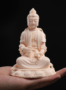 戴玉堂随身佛像摆件属兔龙蛇本命佛玉红瓷文殊像普贤菩萨像供奉