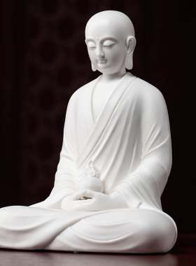 戴玉堂陶瓷摆件《地藏菩萨像》德化白瓷地藏王菩萨佛像客厅供奉