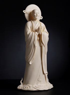 戴玉堂林弋新陶瓷摆件《明月弘一法师像》佛像雕塑工艺品家居饰品