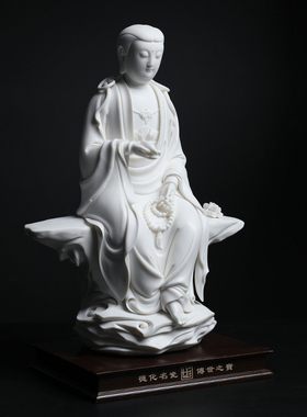 戴玉堂陶瓷摆件《普度众生观音菩萨》林建平佛像家居客厅艺术品