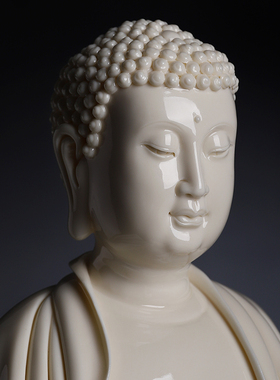 戴玉堂陶瓷摆件《释迦牟尼佛（印章版）仿古瓷》周金田佛像工艺品