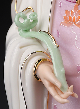 戴玉堂陈戴茹陶瓷摆件《立式如意观音》观世音菩萨像佛像供奉家用