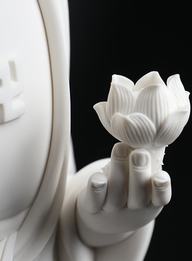 戴玉堂陶瓷摆件《89公分佛光阿弥陀佛》林建平客厅装饰大型佛像